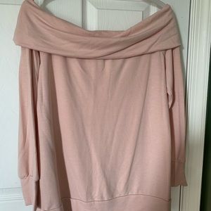 Blush off the shoulder women’s shirt